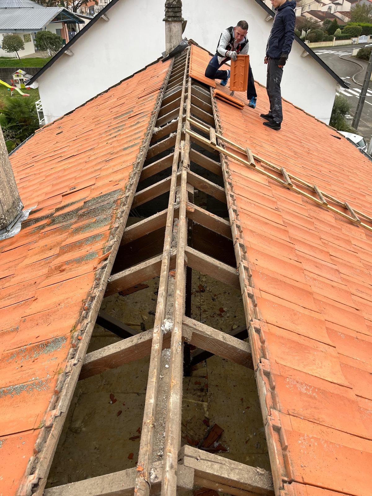 Chantier de couverture à Niort